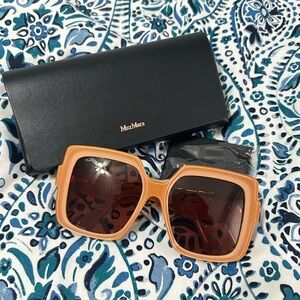 MaxMara tan Sunglasses